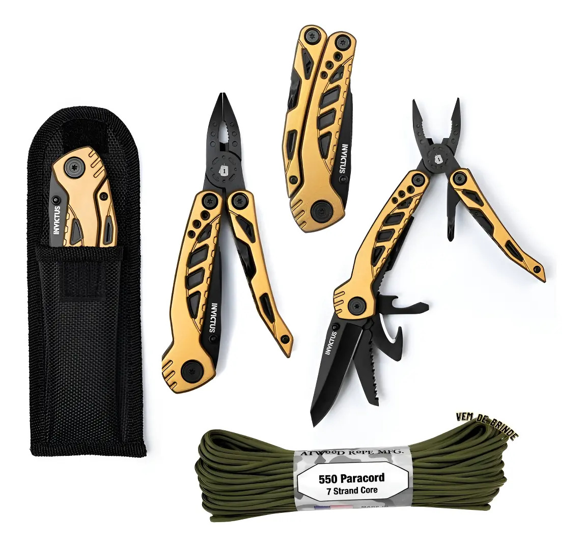 Multitool Narvik Invictus 7 Funções Aço Inox C/ Bainha Nylon