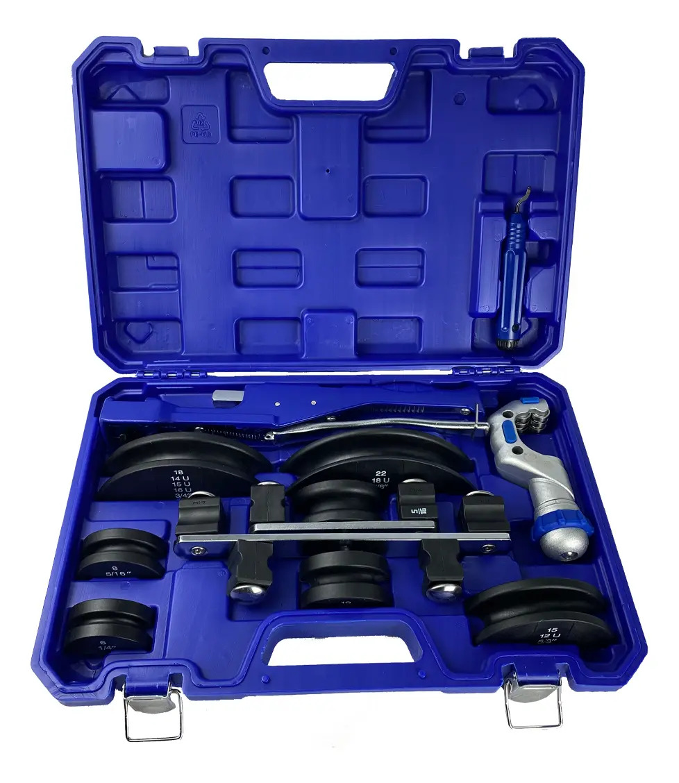 Curvador De Tubos 1/4 A 7/8 Hiatsu Com Cortador E Escareador Profissional Para Cobre Alumínio E Latão Ideal Para Instalação E Manutenção De Ar Condicionado Split Hvac Ferramenta Premium