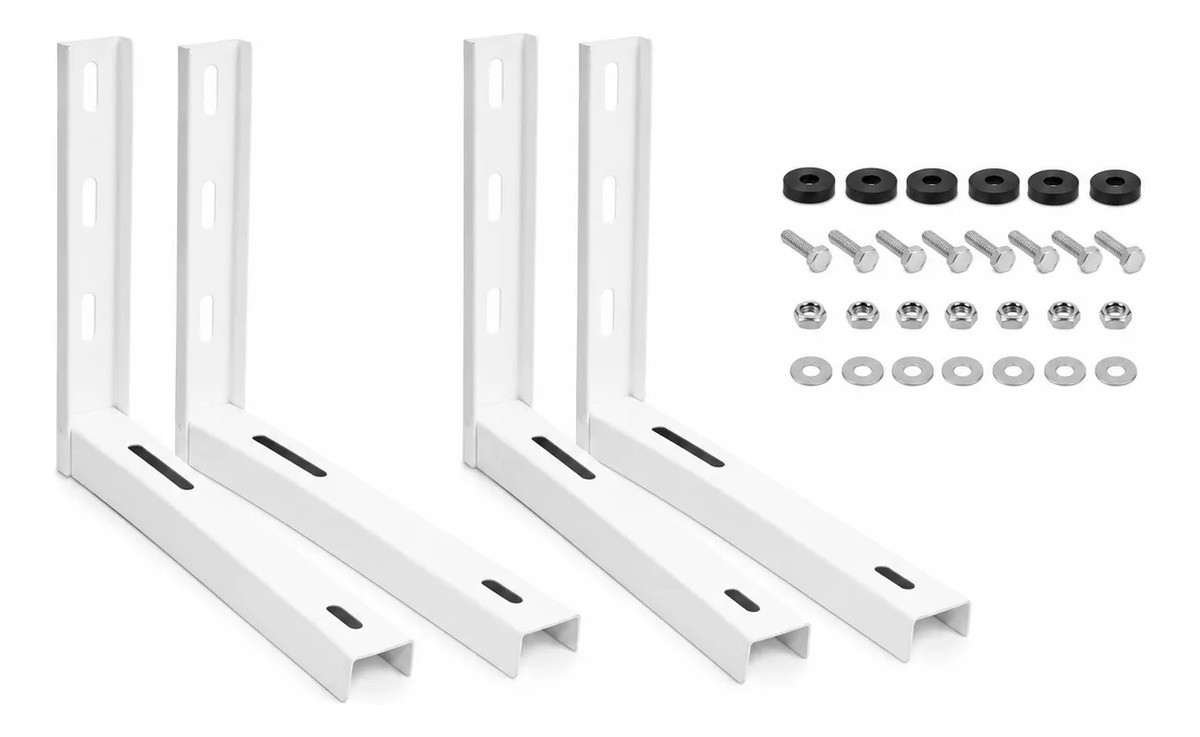 2 Pares Suporte Para Ar Condicionado Split 400mm 7 A 12btus