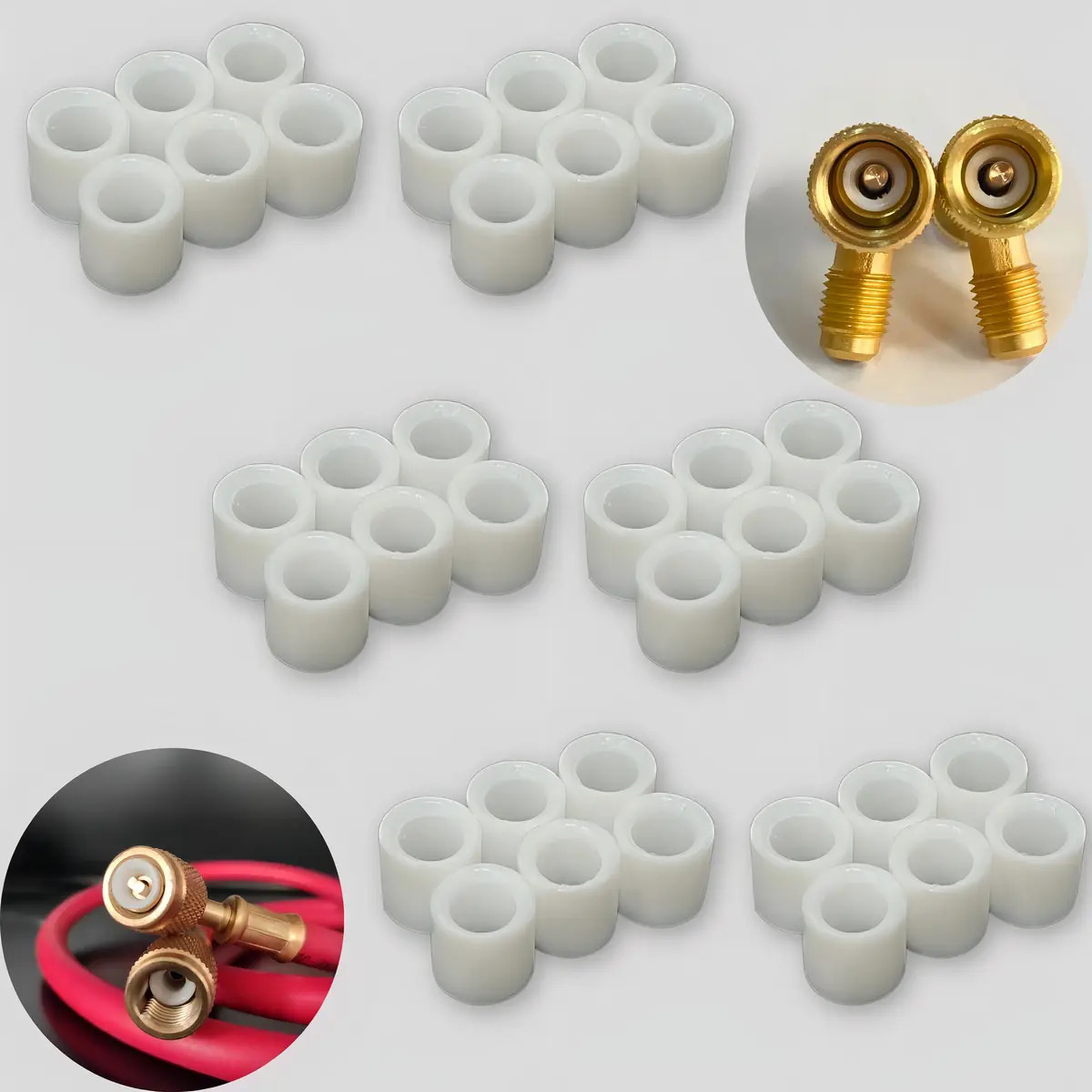 Kit 24 Vedação Rígida Branca Reparo Mangueira Manifold Armz