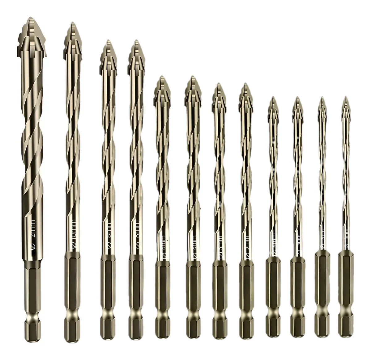 12pçs 3-12mm Conjunto De Brocas Excêntricas De Dente Serra