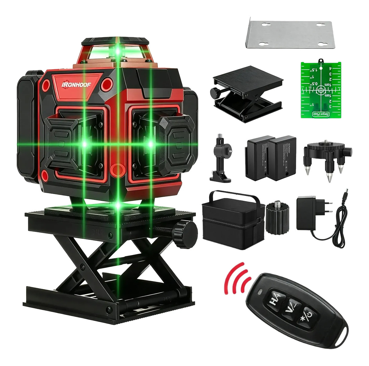 Nível A Laser 16 Linhas Verde Linha 2 Bateria Recarregável