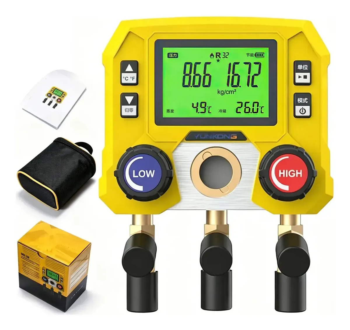 Manifold Digital Smart Para Manutenção De Ar Automotivo