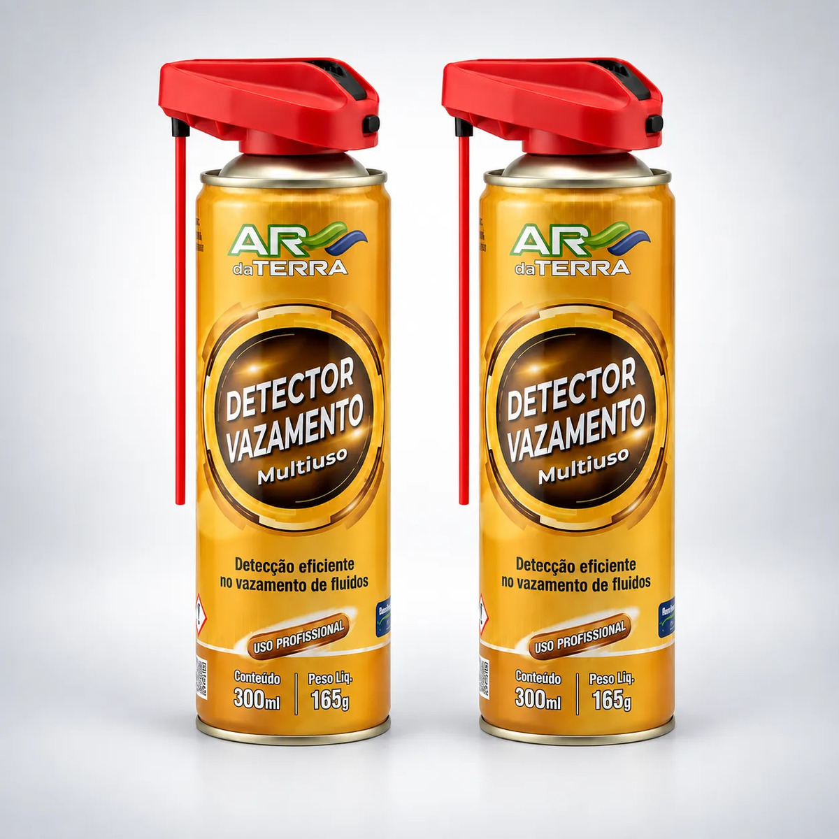 Kit2 Detector Vazamento Multiuso Spray Ar Da Terra Aerossol