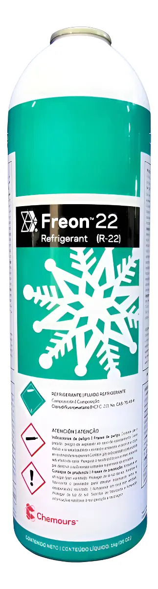 Fluido Refrigerante Chemours Freon R-22 1kg Lata Ar Condicionado