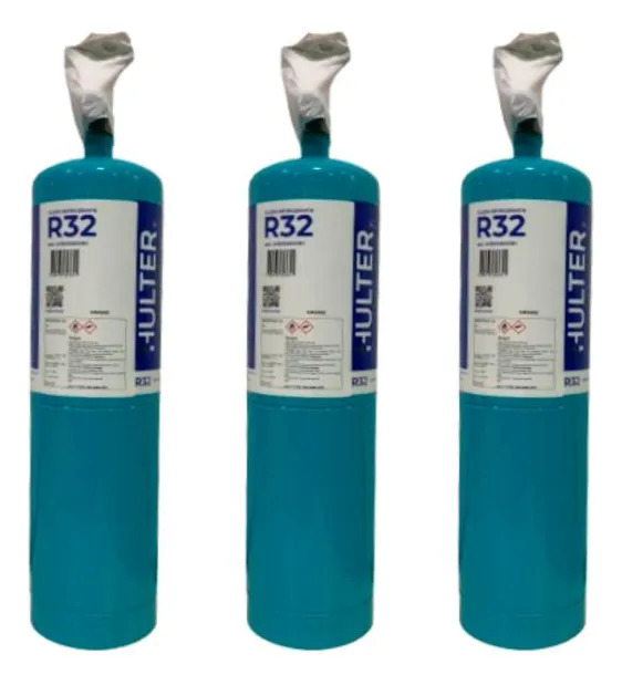 Kit 3un Gás Fluído Refrigerante R32 Onu 3252 650g Hulter