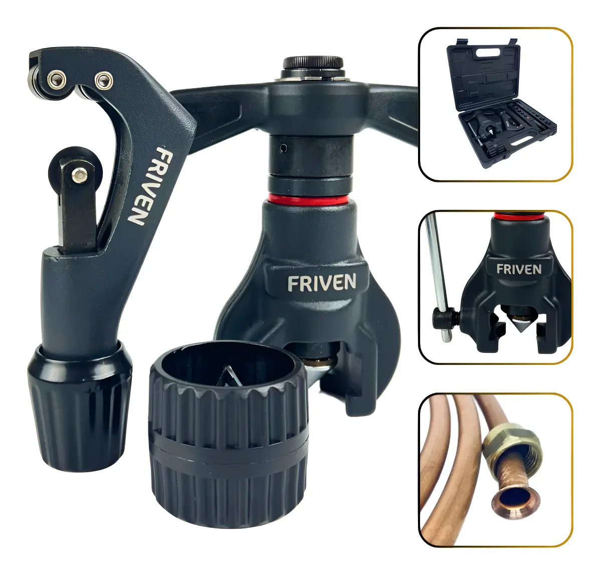 Kit Flangeador Excêntrico 3/16 a 3/4 com Catraca Maleta