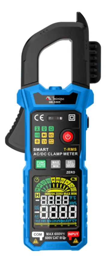 Alicate Amperímetro Digital Minipa SM-3305 com True RMS e NCV