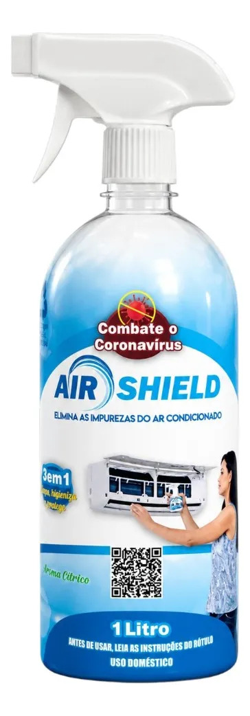 Air Shield Limpeza 1l Limpador Protetor Com Gatilho