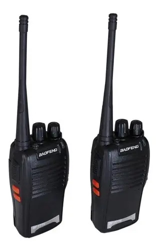 Kit 2 Rádio Comunicador Ht Walk Talk Baofeng 777s Uhf + Fone