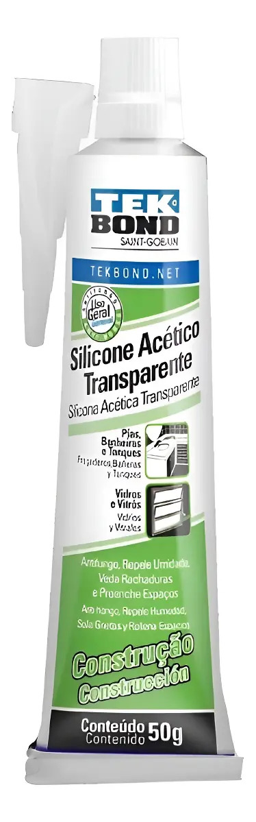 Silicone Acético Transparente Vedação Vazamento Pia Box
