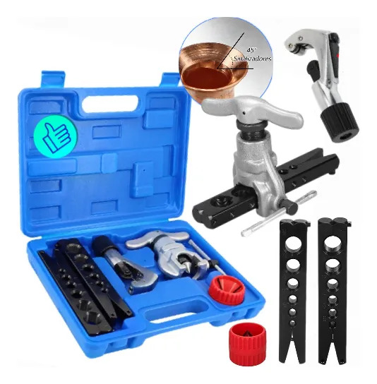 Kit Flangeador Excêntrico 1/4 A 3/4 Com Cortador Profissiona