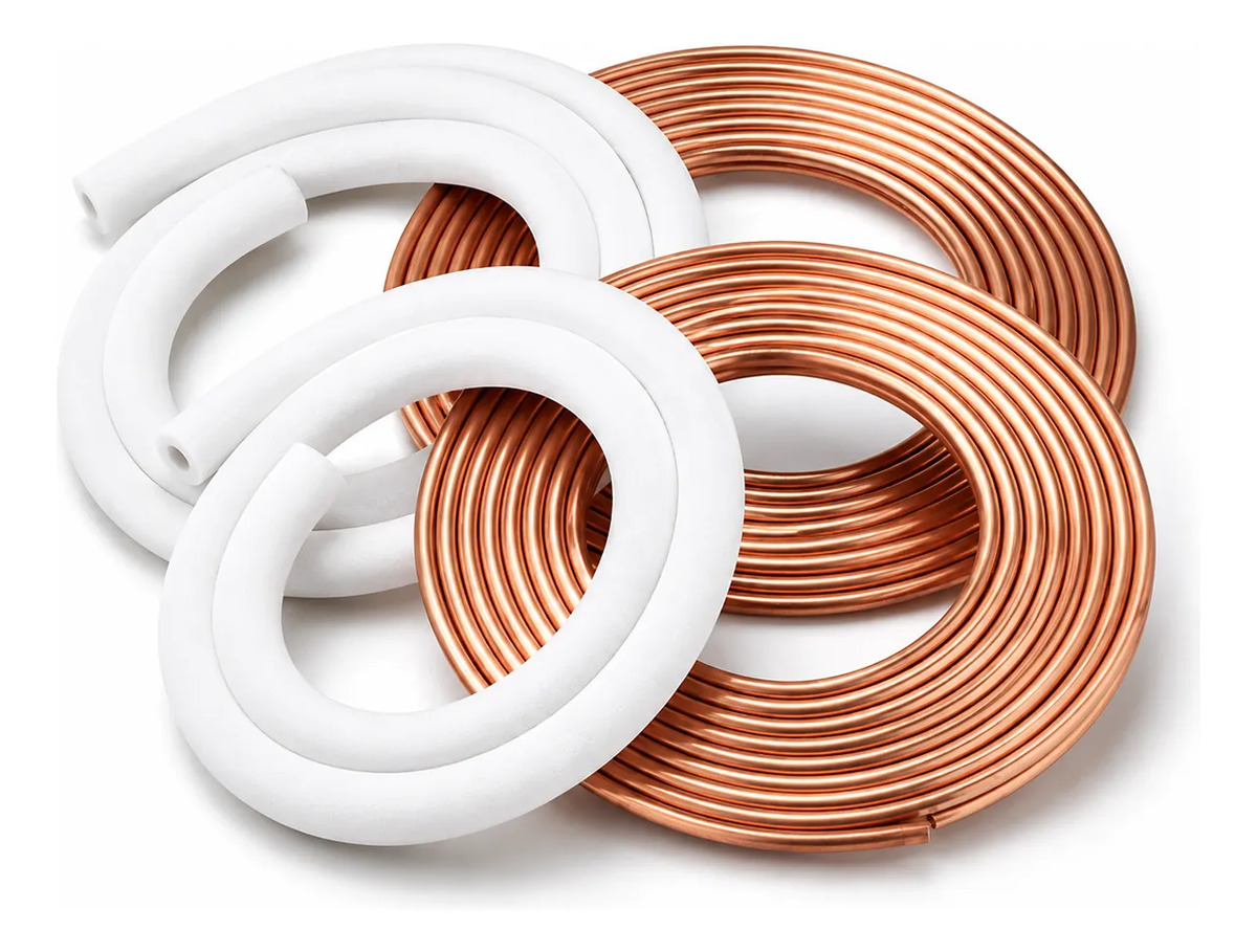 Tubo De Cobre Flexível 1/4 E 3/8 15m Cada+isolantes Termicos