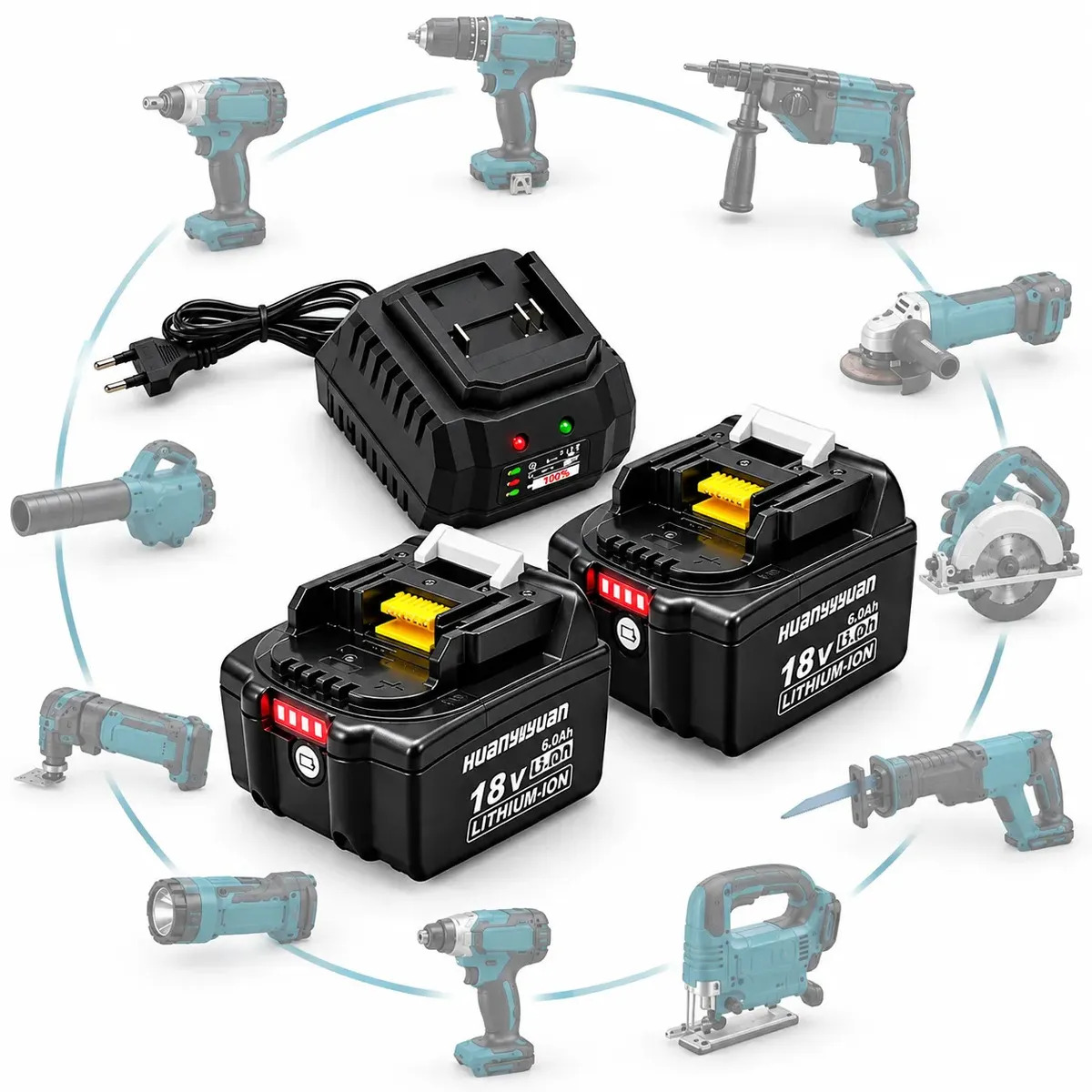 Kit Bateria 18V 6Ah linha LXT BL1850 carrega rápido