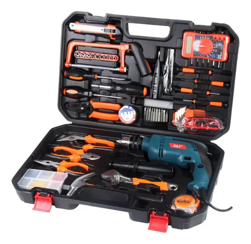 Kit De Ferramentas Com Furadeira Maleta