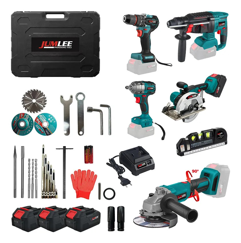 Kit Ferramentas 6 Em 1 Sem Fio 3 Baterias 48v Multifuncional