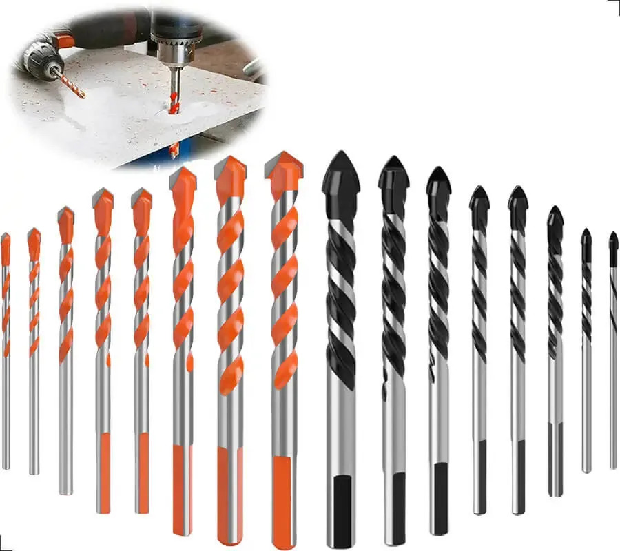 Kit De 16 Brocas Furadeira Fura Tudo Diamantada Super Drill