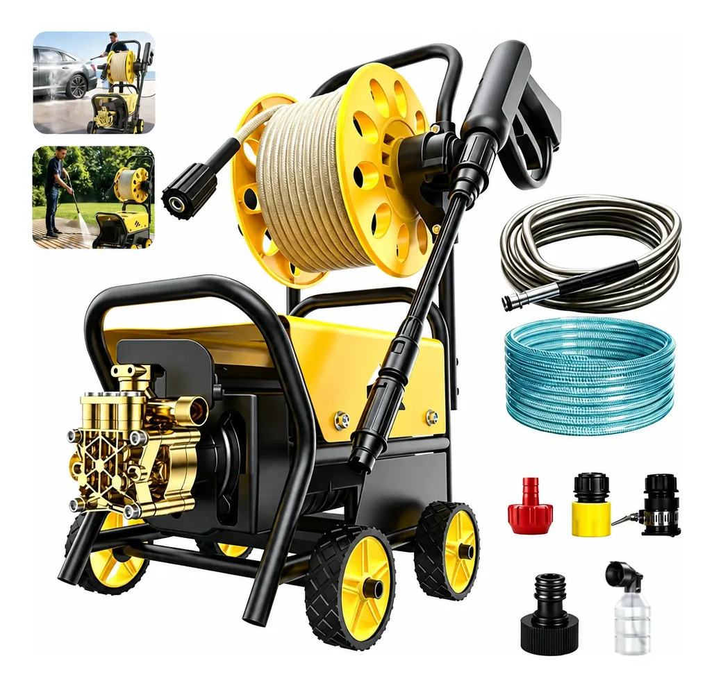 Lavadora De Alta Pressão Portatil 2800w Para Carros E Pátios