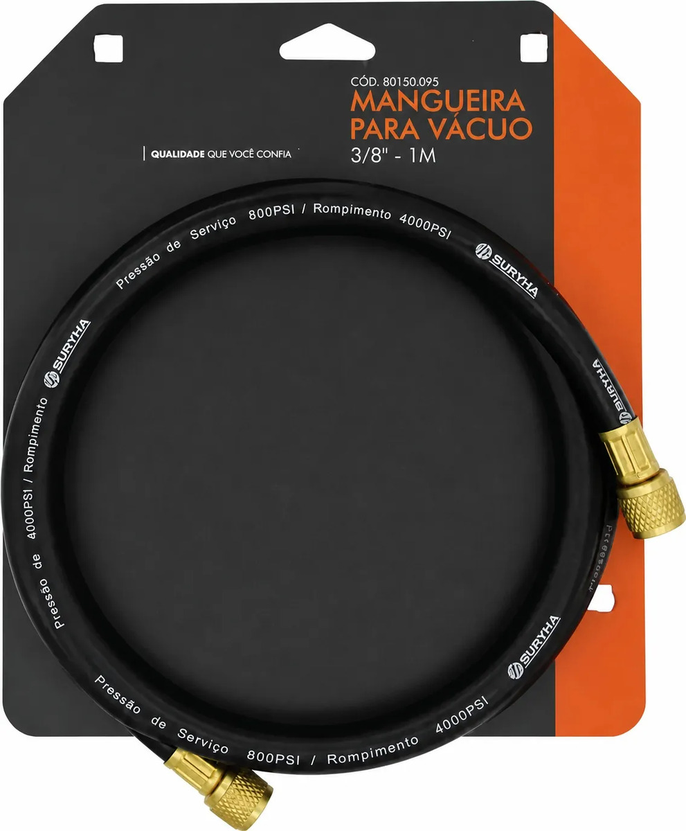 Mangueira De Vácuo 3/8 1,0m Manifold Bomba Vácuo - Suryha