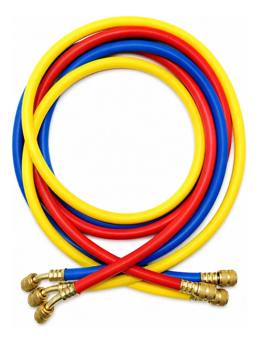 3 Mangueiras Manifold R134a 1/4 1,50 Cm R12 R22 R404 R502