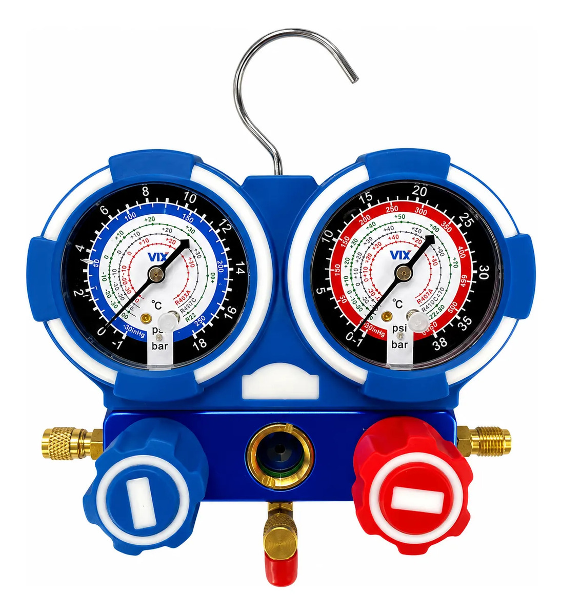 Manifold Analogico Aluminio Refrigeracao Vix R22 R134