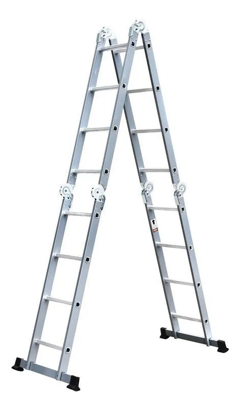 Escada Multiuso Nell Kmp404 Aço Alumínio 16 Degraus