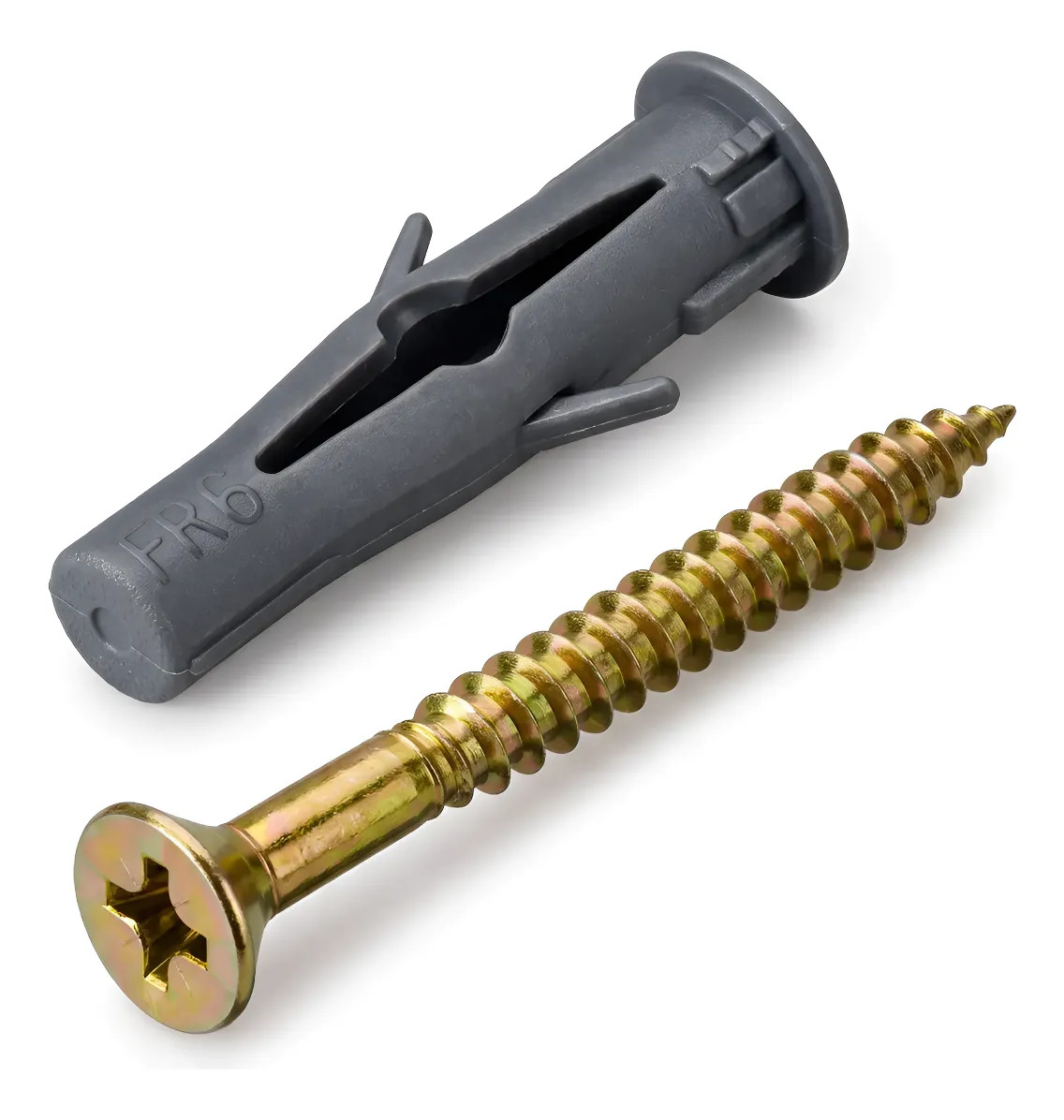 Bucha 6mm Tijolo Bloco Parede Oca + Parafuso - 200pçs
