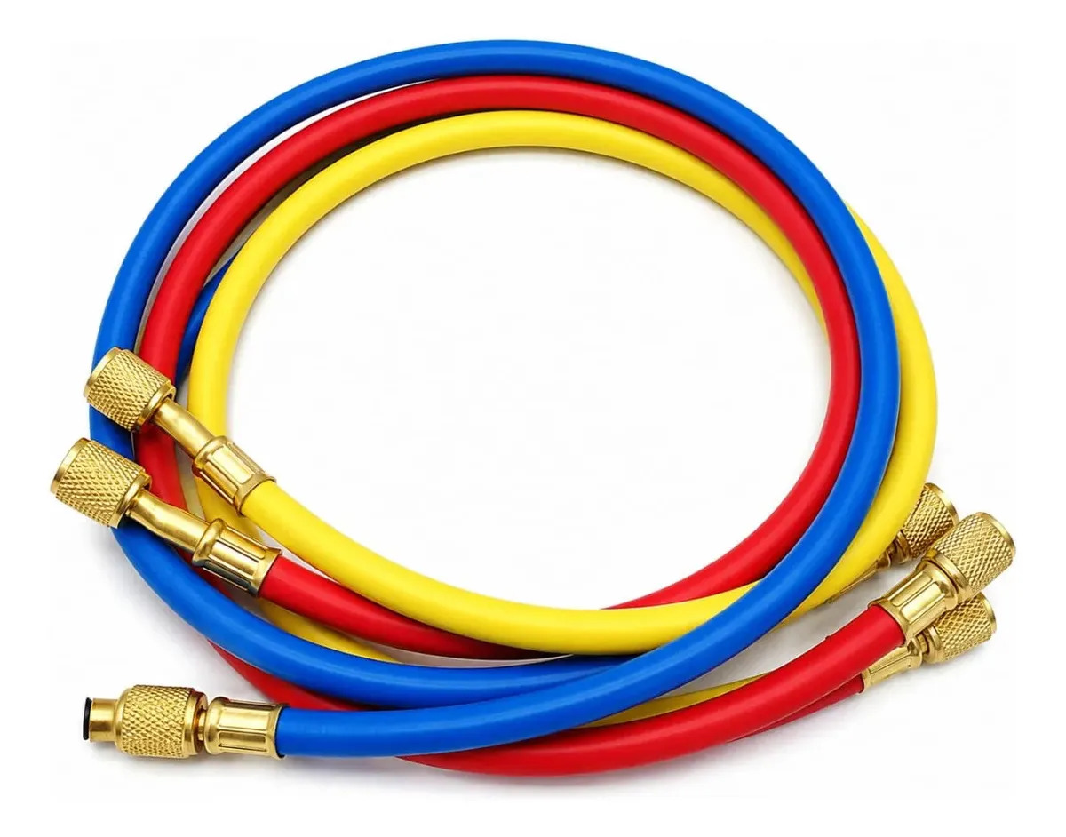 Kit 03 Mangueiras Para Manifold R134a R12 R22 R404 1/4 90cm