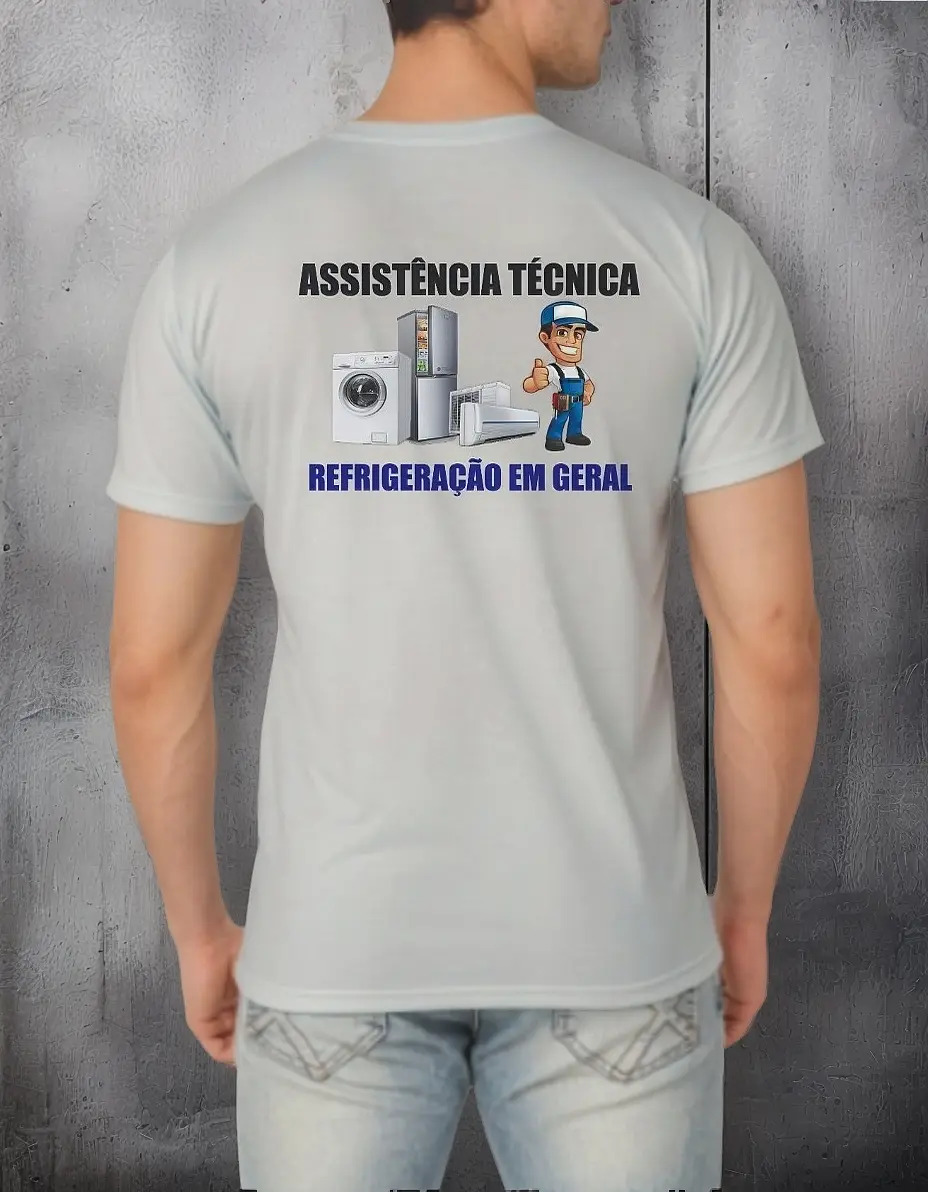 Camiseta Assistência Técnica Refrigeração Em Geral Uniforme