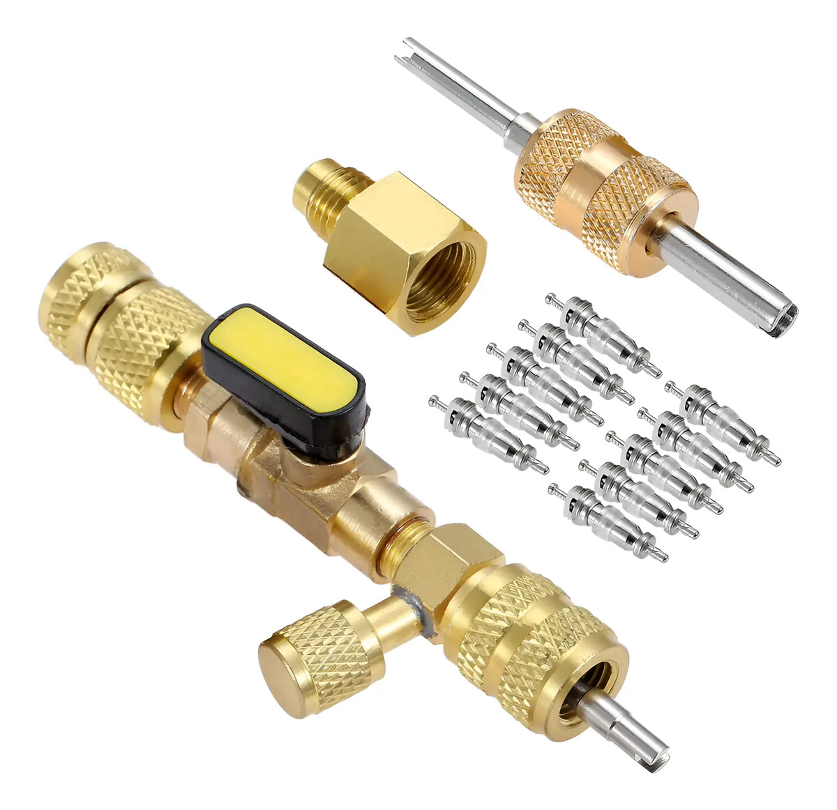 Kit 10 Extrator Instalador Válvula Schrader Ar Condicionado