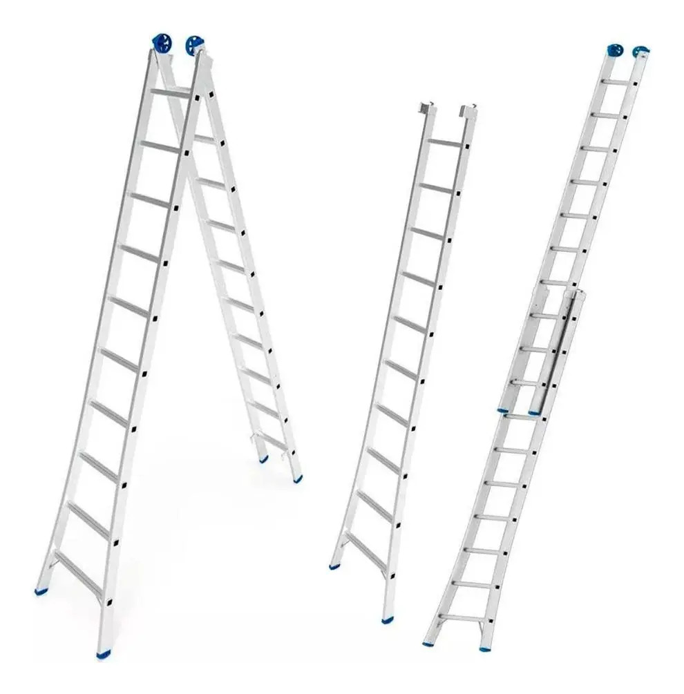 Escada De Alumínio Extensível 2 X 10 Degraus 3,09x5,05m Mor