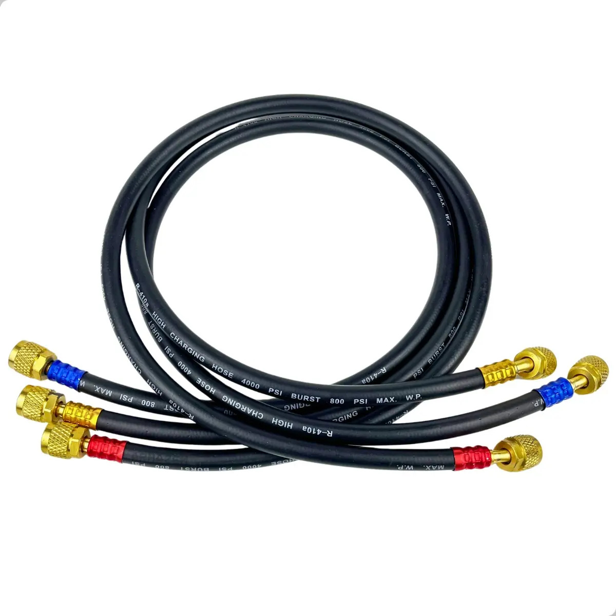 Conjunto Mangueira Manifold 90cm 1/4X1/4 Armz Black Premium Preta R22 R134