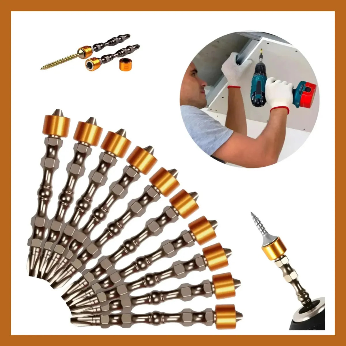 Kit 10 Bits Ponteira Philips Ph2 Ponta Dupla Imantada Drywall