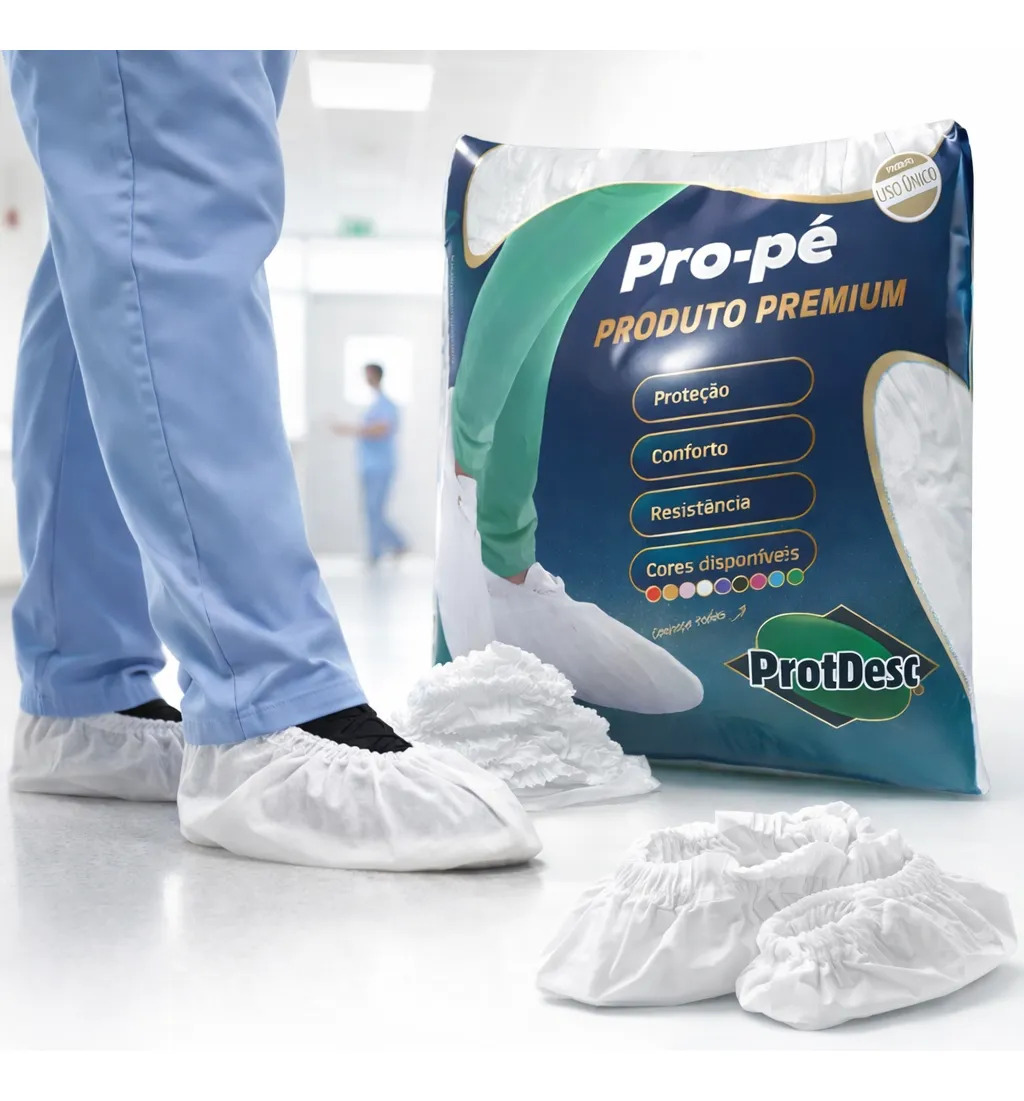Propé Sapatilha Botinha Tnt 20g Luxo Pro Pé Anvisa 100 Unids