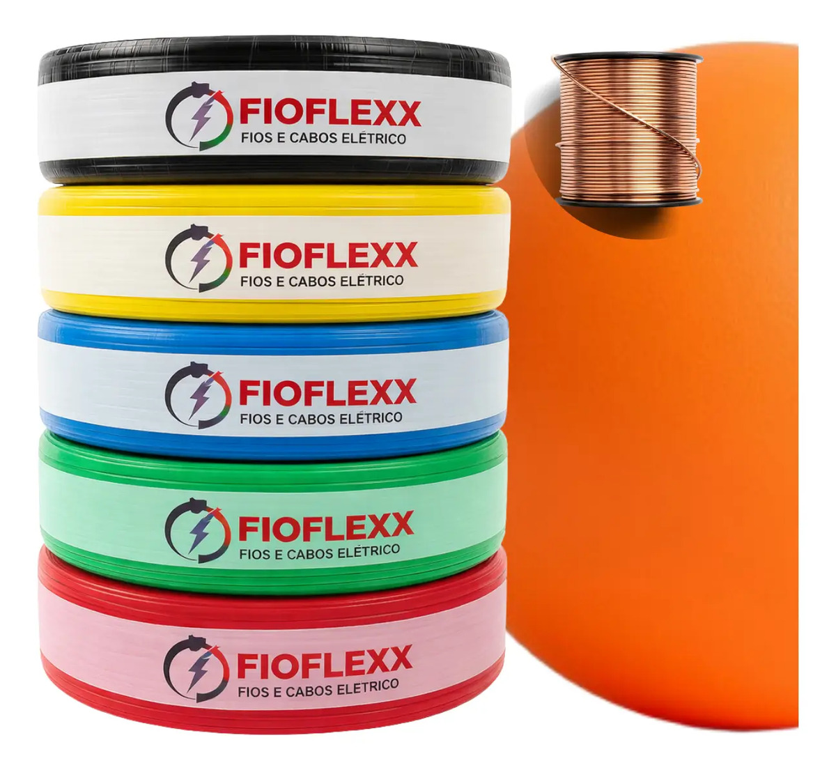 Fio Elétrico 4,0mm Cabo Flexível 750V Rolo 100 Metros