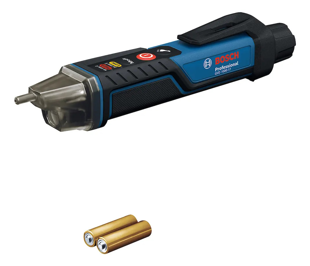 Detector De Tensão Bosch GVD 1000-17 Com Lanterna IP67 Azul