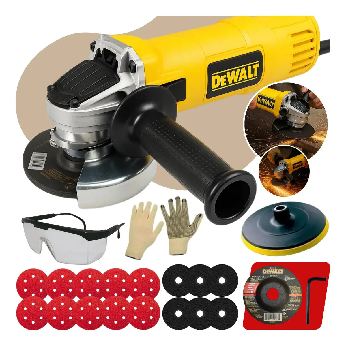 Kit Esmerilhadeira Angular DeWalt 800W + Disco Inox