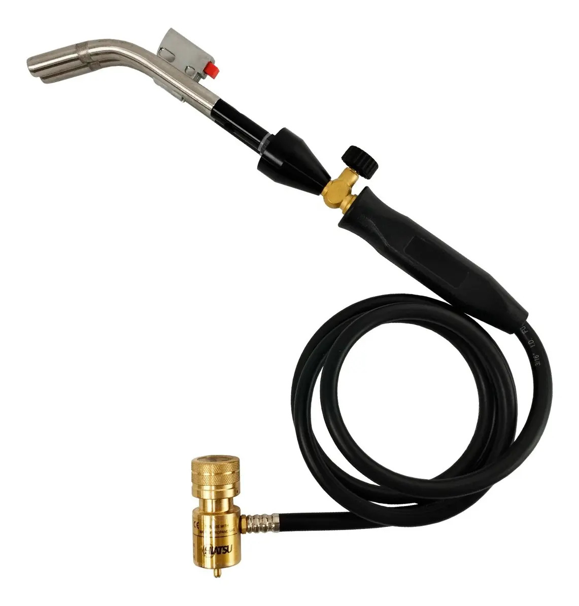 Maçarico Portátil Cano Duplo Mangueira 1,5m Hiatsu