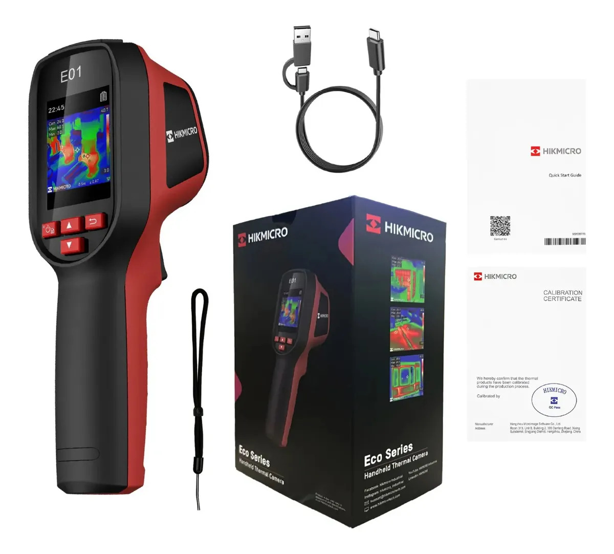 Câmera Térmica Infravermelho IP54 -20 a 400°C E01 Hikvision