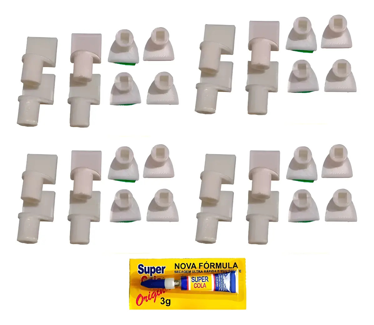 Kit Reparo Aleta Ar Condicionado Split 16 Peças + Cola