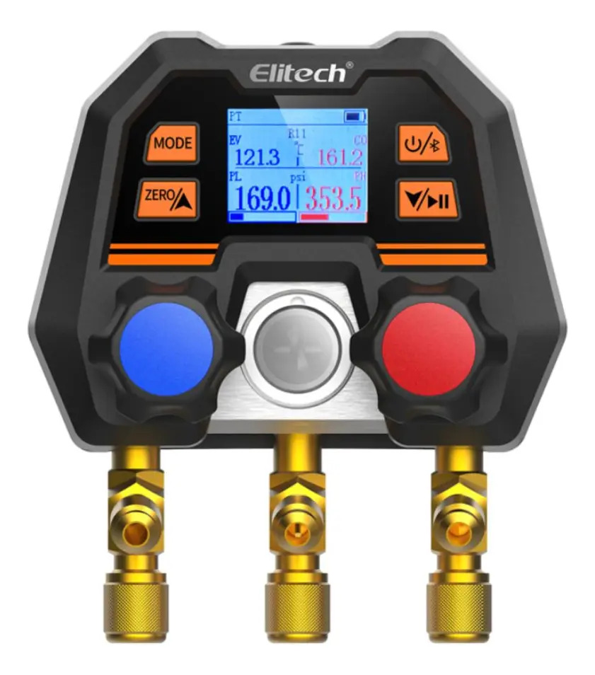Manifold Digital Elitech MS-100 Plus Bluetooth - Modelo Novo
