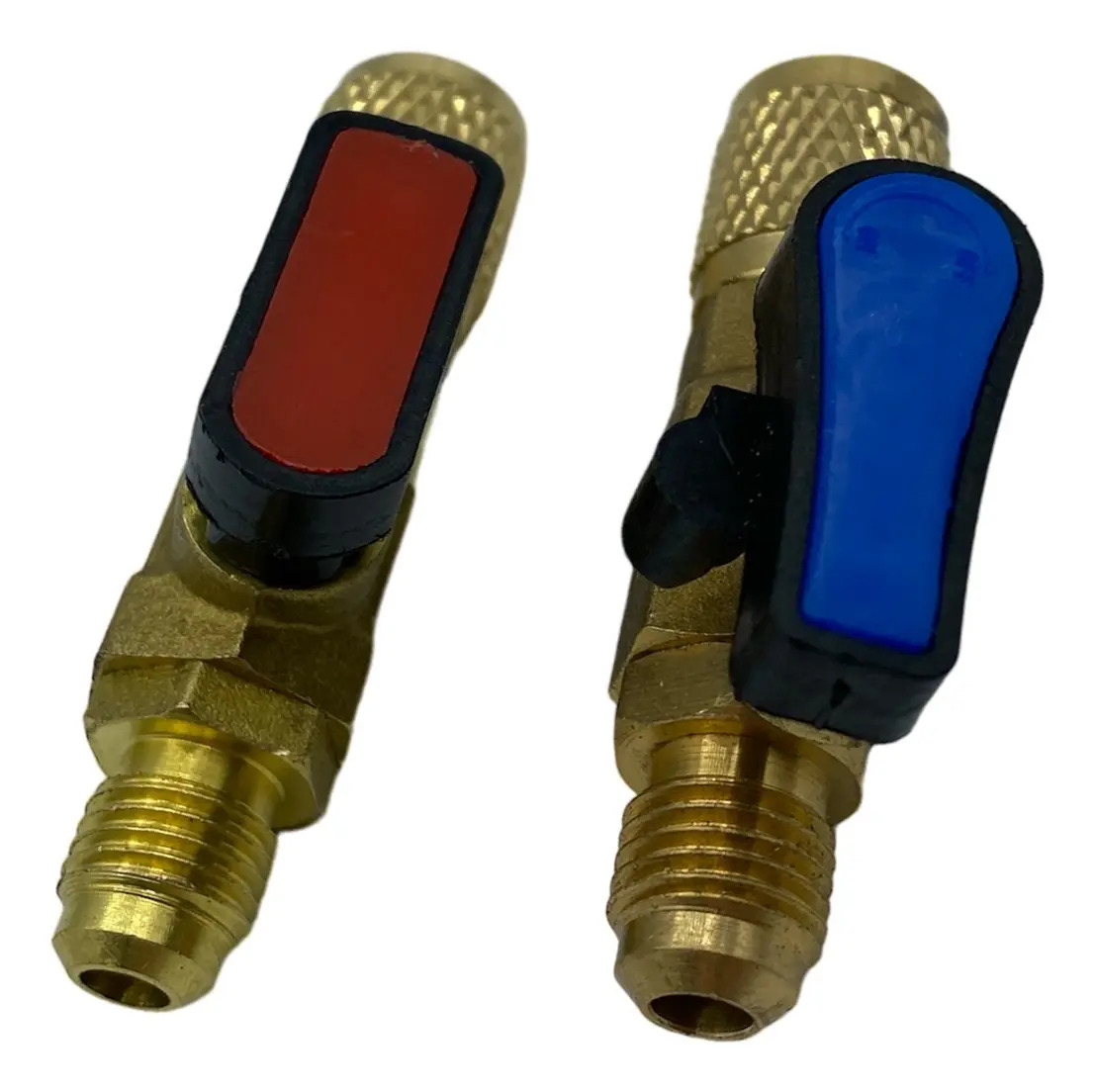Kit 2 Válvulas Bola 1/4 M SAE x 1/4 F SAE Registro Esfera