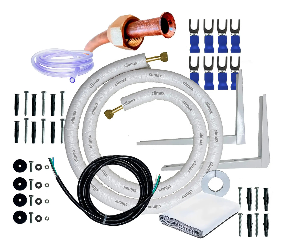 Kit Instalação Ar Inverter 9000/12000 BTUs 3m com Suporte