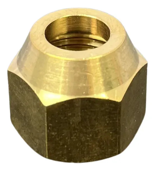 Kit 2 Porcas Curtas Forjadas 3/8 SAE Flange Tubo Cobre