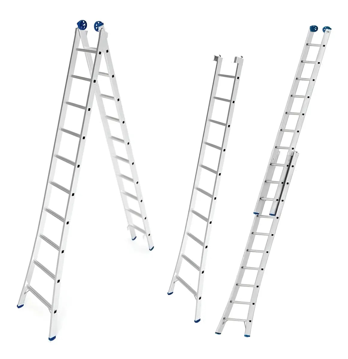 Escada Alumínio Extensiva 2x10 Degraus 3,09 x 5,05m Evald
