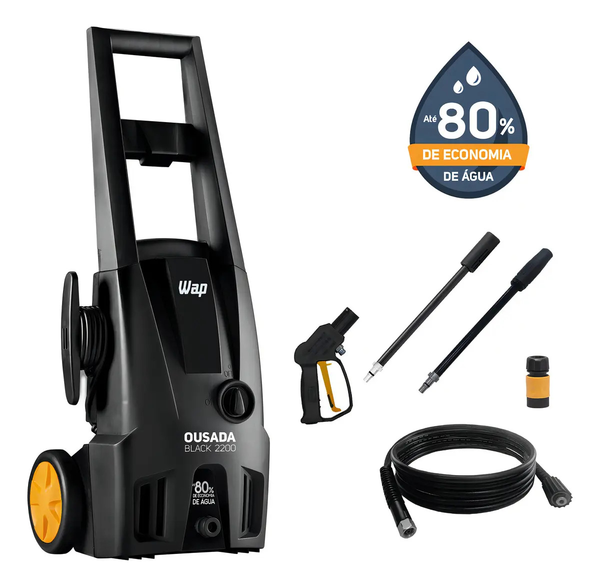 Lavadora Alta Pressão WAP Ousada Black 2200 1750 PSI 1500W