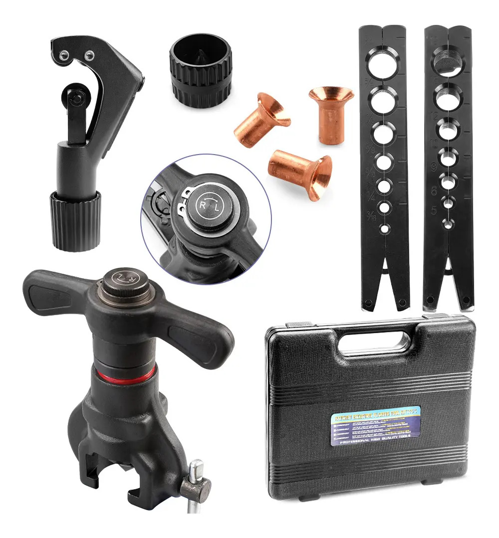 Kit Flangeador Catraca Excêntrico 3/16 a 3/4 com Maleta