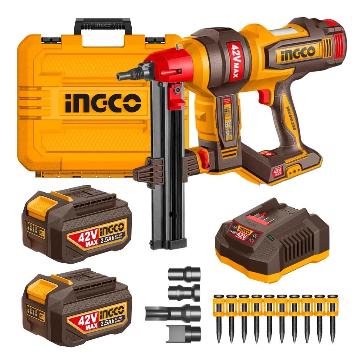 Pinador para Concreto INGCO 42V 19-40mm CCNLI420602-9