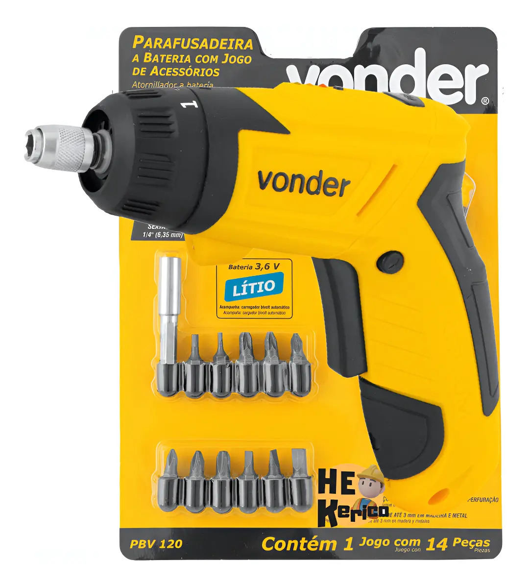 Mini Parafusadeira Multifuncional Kit Go com Bits