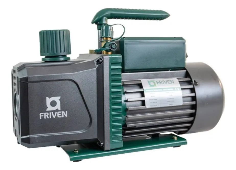 Bomba de Vácuo de Palheta Friven 7 CFM Duplo Estágio Bivolt 3/4 HP